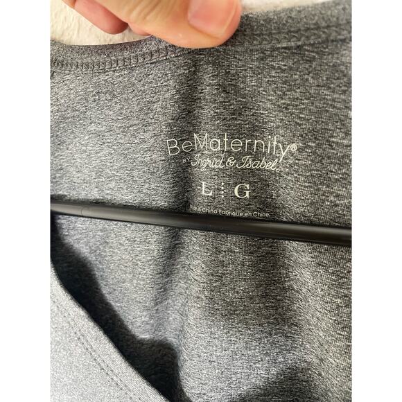 Be Maternity From Target Gray Active Wear Shirt Womens size Large Casual Spring - Picture 2 of 4